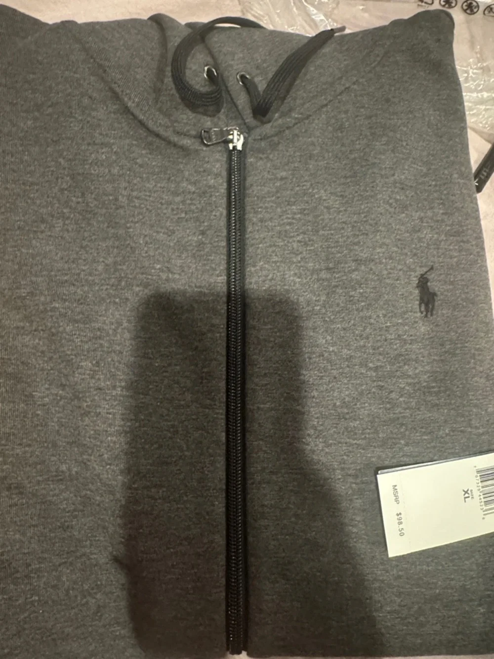 Polo by Ralph Lauren Men’s Charcoal Gray Full-Zip Hoodie